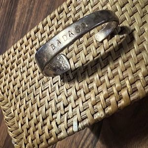 “Badass” Recycled Spoon Cuff Bracelet